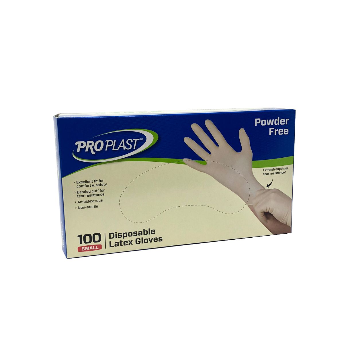 Proplast Latex Gloves Powder Free - Small (#00454)