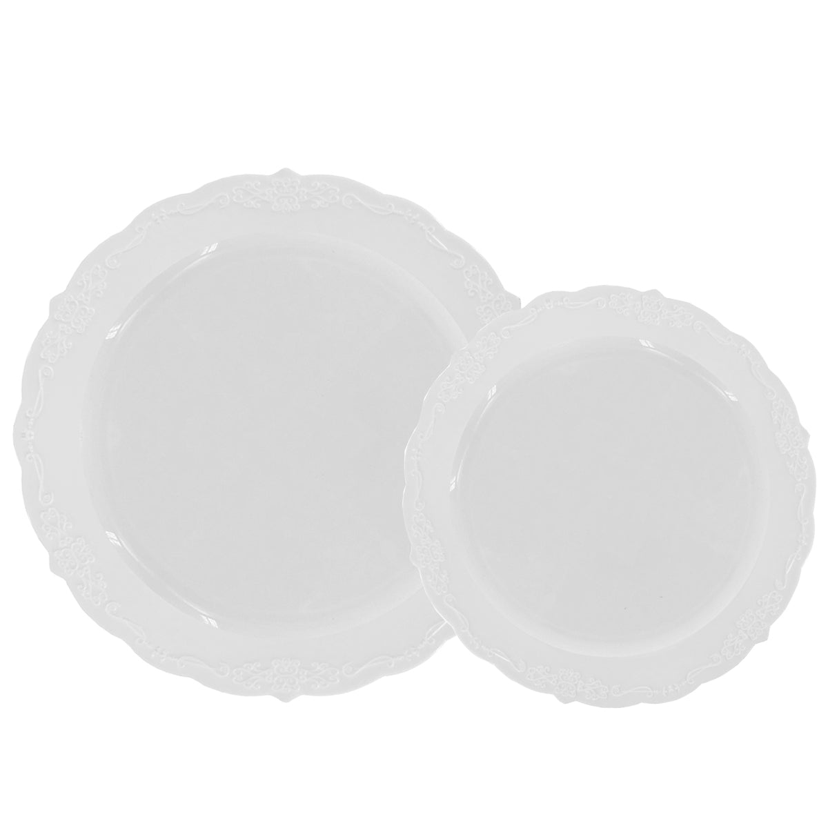VintageWare White Combo Pack - 7.5" & 10.25" Plates (#07979)