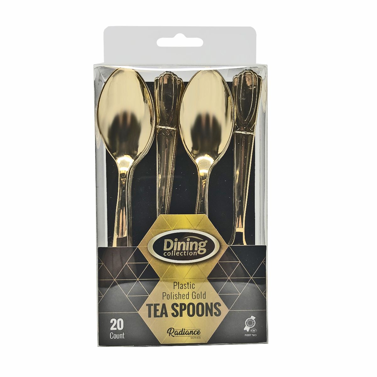 Dining Collection Plastic Polished Gold Teaspoons  (#08601)