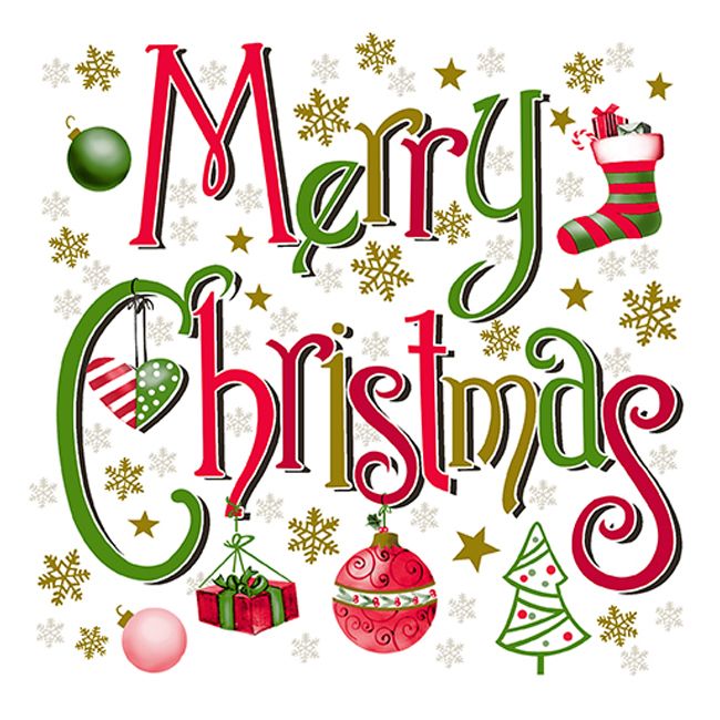 Christmas Lunch Napkins - Merry Christmas (#24282)
