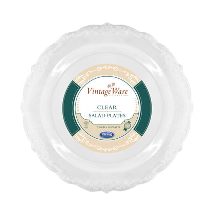 VintageWare Clear - 7" Salad Plates (#08653)