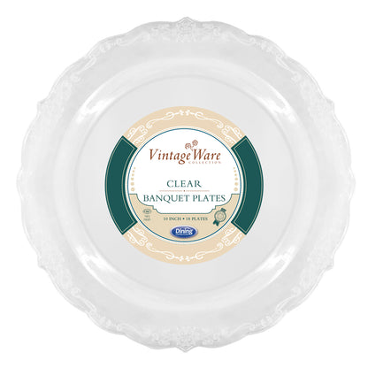 VintageWare Clear - 10" Banquet Plates (#08655)