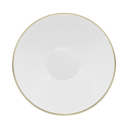 CoupeWare Basic Round 16 oz. Bowls - White & Gold (#08671)