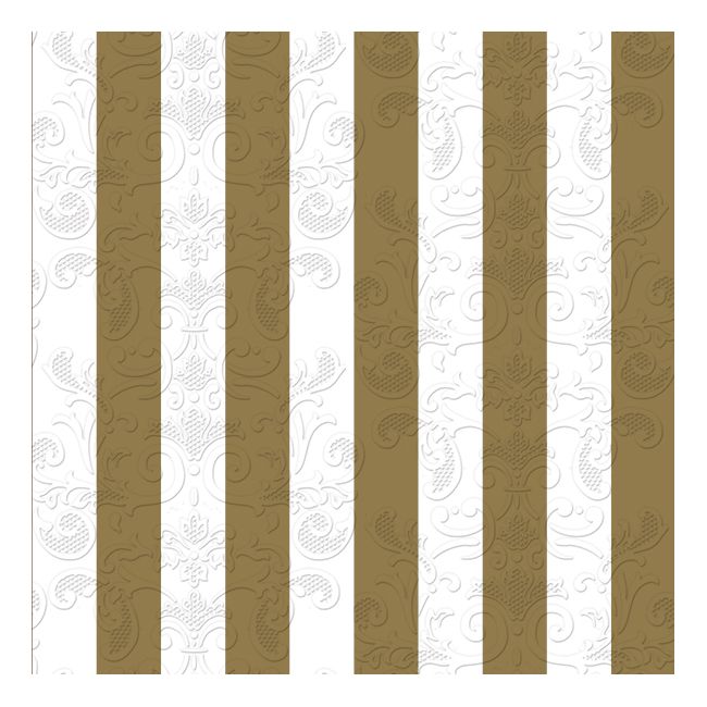 Dining Collection Lunch Napkins - Stripes of Gold - (#24301)