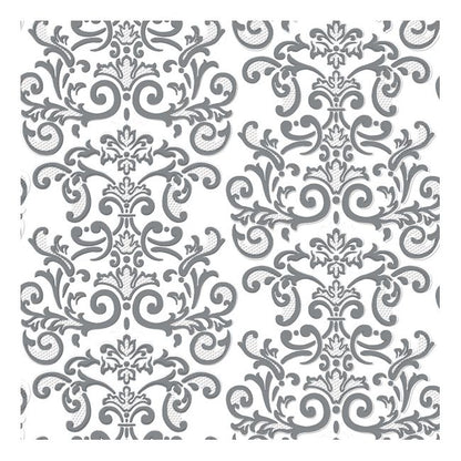 Dining Collection Lunch Napkins - Silver Damask - (#24304)