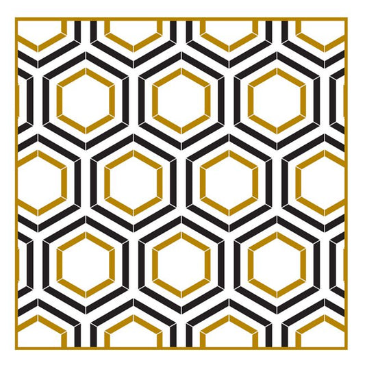 Dining Collection Lunch Napkins - Honeycomb (Metallic) - (#24320)